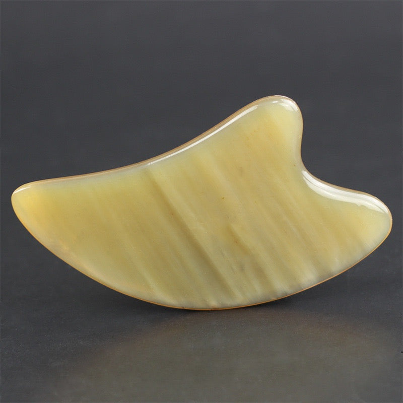 曾小苗 天然牛角 按摩刮痧板+拨筋棒两件套装