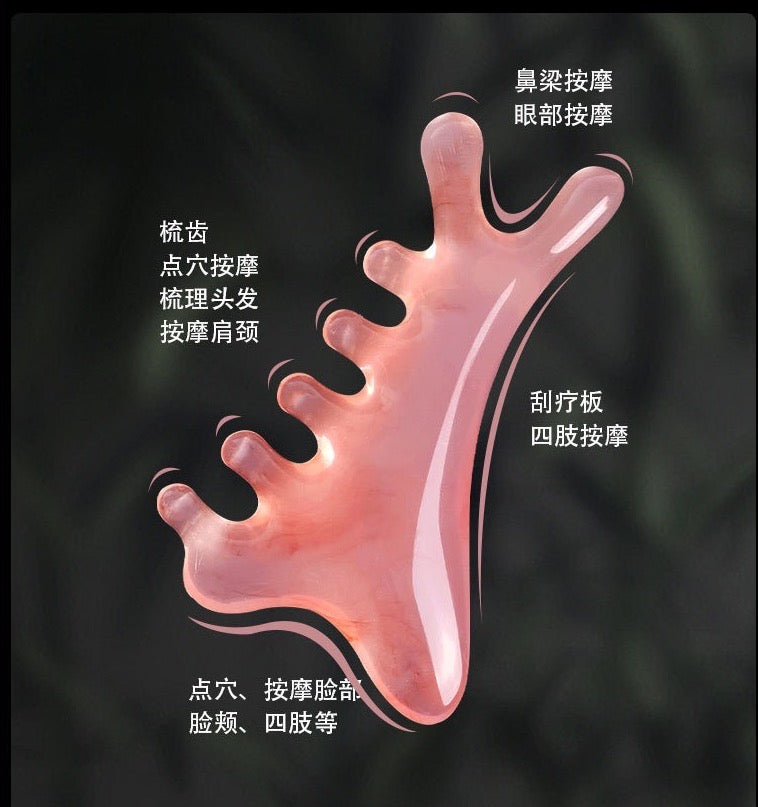 【四合一经络梳】面部美容 按摩头部 眼鼻按摩 多功能疏通经络