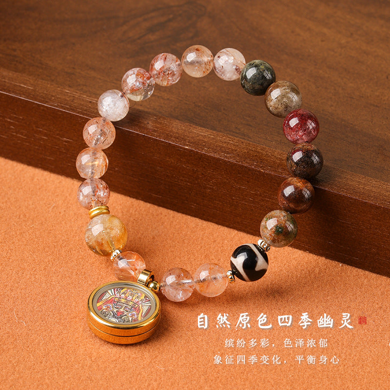 【藏域灵境 · 四季幽灵拼黑金超七手串】扎基拉姆 财运手串