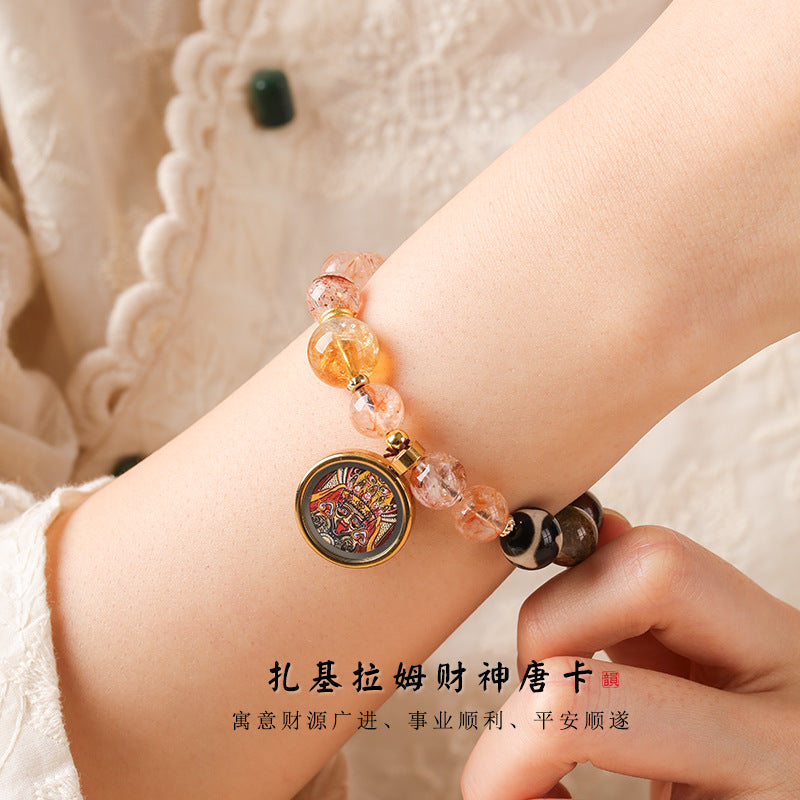 【藏域灵境 · 四季幽灵拼黑金超七手串】扎基拉姆 财运手串