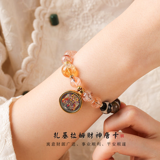 【藏域灵境 · 四季幽灵拼黑金超七手串】扎基拉姆 财运手串