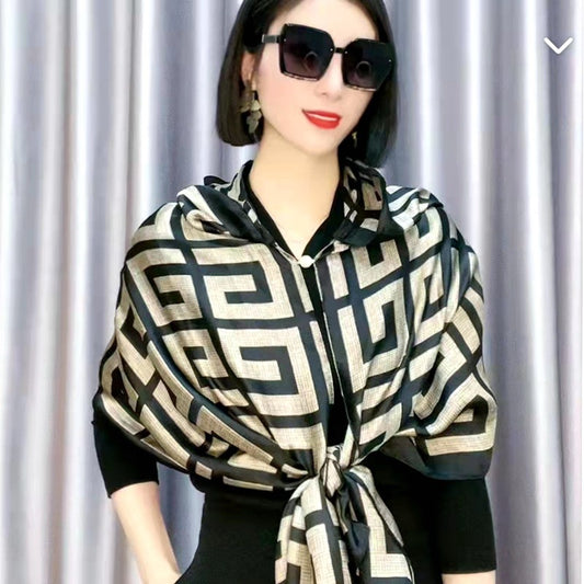 磁吸多用防晒连帽披肩|UPF50+防晒遮阳帽|薄款时尚头巾丝巾