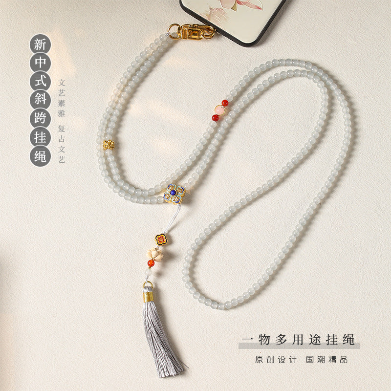 【手机链琉璃串珠】长款斜跨可背 解放双手