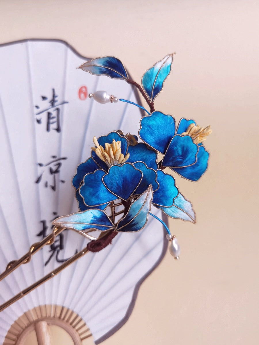 【古风蚕丝渐变发钗】 中国非遗文化手工