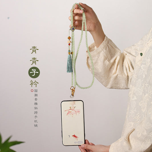 【手机链琉璃串珠】长款斜跨可背 解放双手