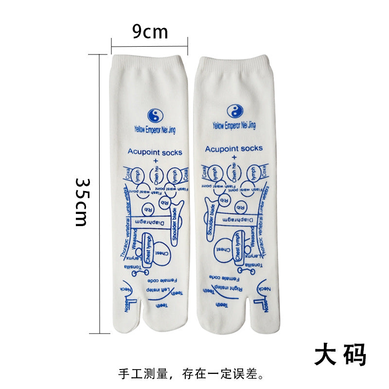 [Foot acupoint socks + triangular sparrow acupoint pen] Foot meridian massage 100 acupoints illustrated socks + triangular sparrow acupoint pen