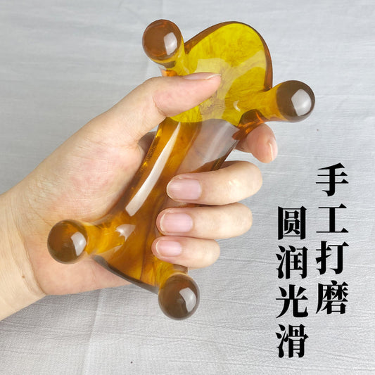 【天然树脂按摩狗】肩颈背疏通神器｜一推赶走全身酸痛✨